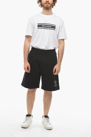 Shorts with Elasticated Waistband and Logo Print