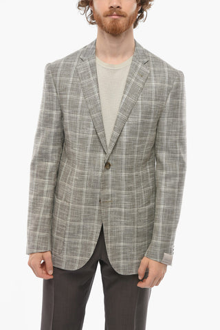 Blazer GATE in Misto Cotone con Motivo Windowpane
