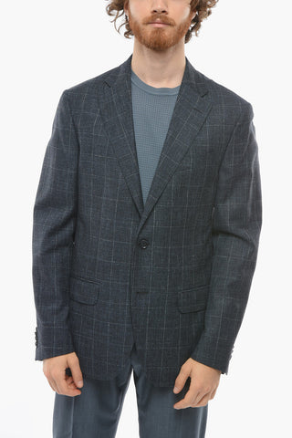 CC COLLECTION Half-lined RIGHT Windowpane Check Blazer