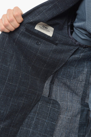 CC COLLECTION Half-lined RIGHT Windowpane Check Blazer