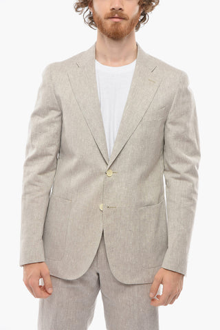 CC COLLECTION Half-lined REWARD Linen Blend Blazer