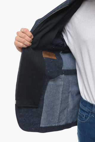 ID Blazer in Misto Seta IDENTITY con Chest Piece Removibile