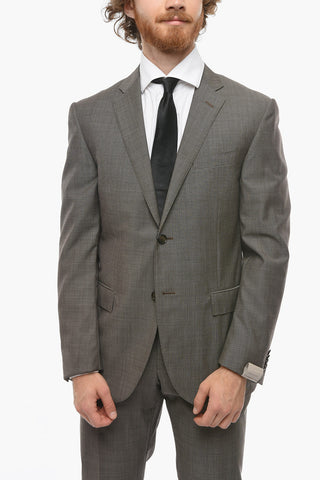 Virgin Wool ACADEMY Pin Check Suit