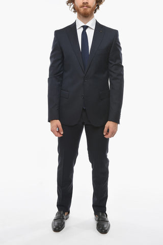 CC COLLECTION Virgin Wool RESET Suit with Pin Check Motif