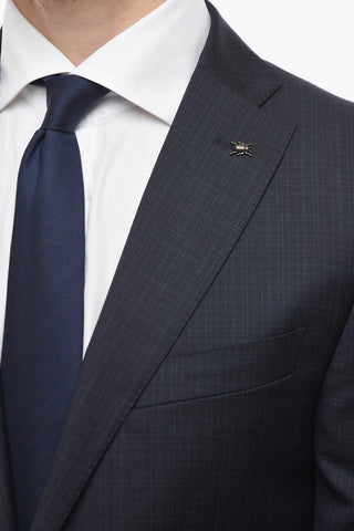 CC COLLECTION Virgin Wool RESET Suit with Pin Check Motif