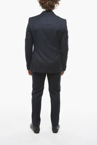 CC COLLECTION Virgin Wool RESET Suit with Pin Check Motif