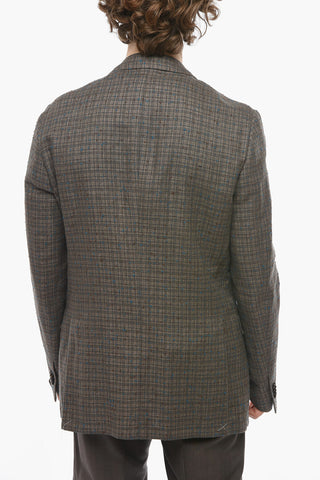 Blazer GATE aus Leinenmischung mit Fil-à-Fil-Muster