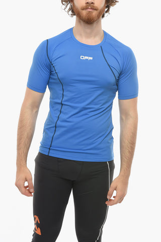 ACTIVE T-Shirt Termica COMPRESSION con Logo Stampato