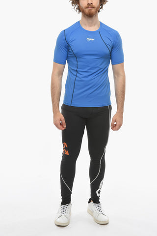 ACTIVE T-Shirt Termica COMPRESSION con Logo Stampato