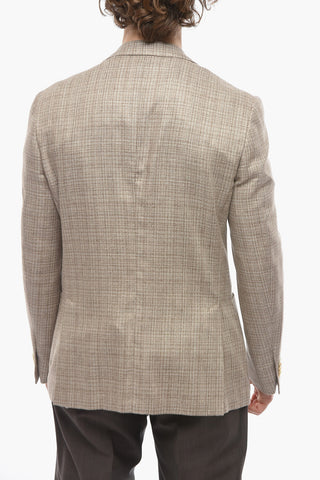 Half-lined District Check Silk Blazer