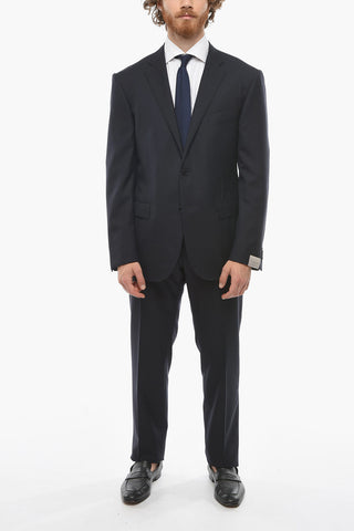 Virgin-wool ACADEMY Suit with Notch Lapel