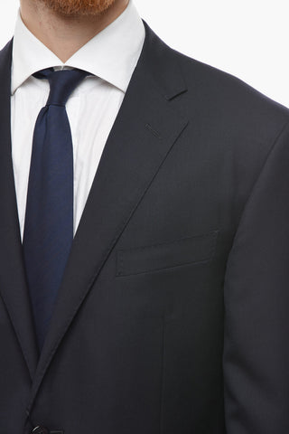 Virgin-wool ACADEMY Suit with Notch Lapel