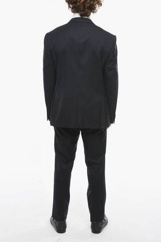 Virgin-wool ACADEMY Suit with Notch Lapel