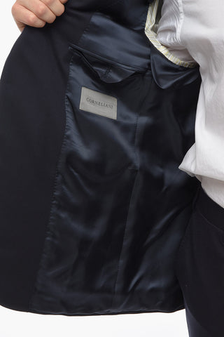Virgin-wool ACADEMY Suit with Notch Lapel