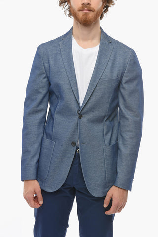 CC COLLECTION Bird's Eye Motif RESET Cotton Blazer