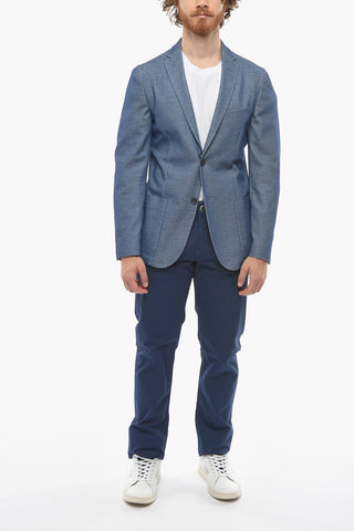 CC COLLECTION Bird's Eye Motif RESET Cotton Blazer