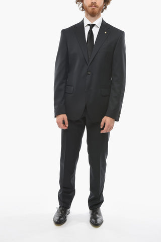 CC COLLECTION Minicheckered RIGHT Virgin-wool Suit with Brooch
