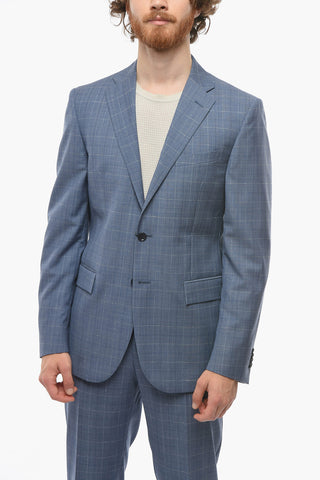 CC COLLECTION Virgin Wool REFINED Suit with District Check Motif