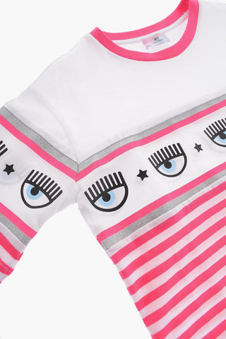 Awning Striped Crew-Neck T-shirt with Lurex Details