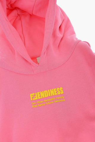 Sweat Dress with Embossed Logo and Hood