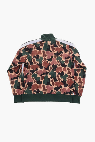 Camouflage Sweatshirt with Zip Closure