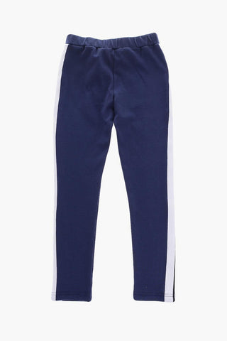 Contrasting Side Bands Cotton leggings