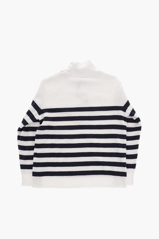 Wool Turtle-neck Sweater with Side Buttoning