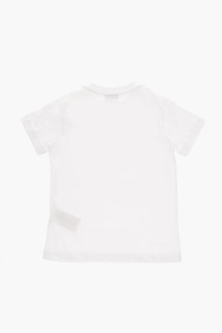 T-Shirt Girocollo con Logo in Rilievo