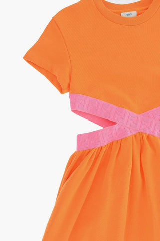 Sweat Dress with Logoed Cut Out Details