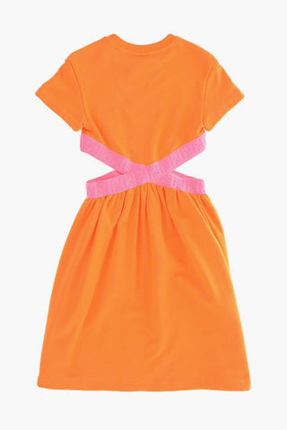 Sweat Dress with Logoed Cut Out Details
