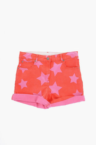 Stars Printed Two-Tone Shorts