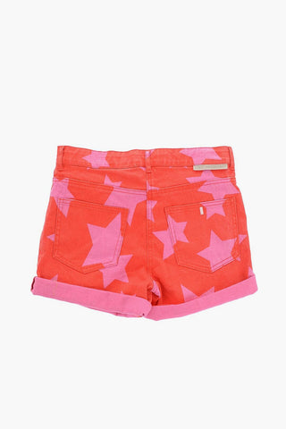 Stars Printed Two-Tone Shorts