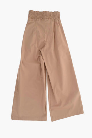 High Waist Double Pleat Palazzo Pants
