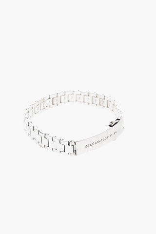 Silver Bracelet with Engraved Logo