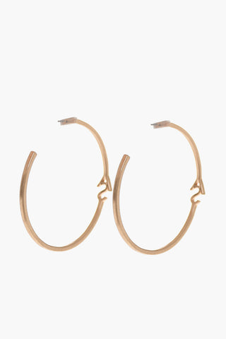 Gold-Tone Brass Hoop Earrings