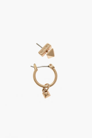 Orecchini Hoop Effetto Dorato con Orecchini Stud Abbinati