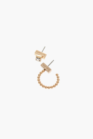 Set 2 Pairs of Brass PIPER Earrings