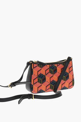 Crossbody Bag with Jacquard Cubic Monogram Motif