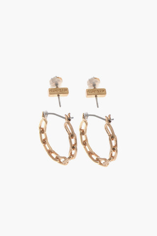 Set of 2 Pairs of Brass Earrings 