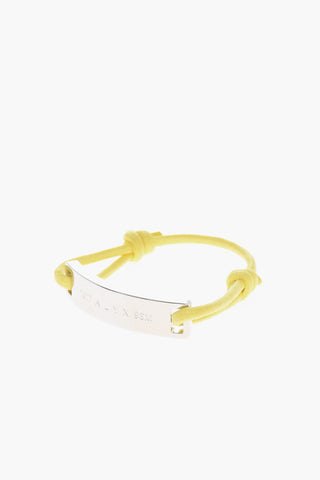 Bracciale in Corda con Applicazione Metallica con Logo