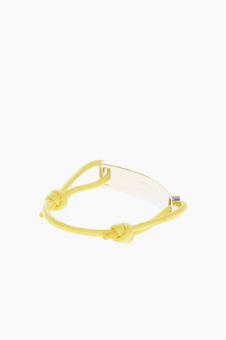Bracciale in Corda con Applicazione Metallica con Logo