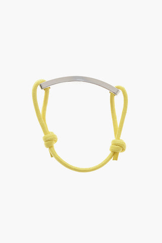 Bracciale in Corda con Applicazione Metallica con Logo