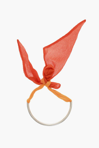 Silver-tone PALOMA Choker with Silk Bow