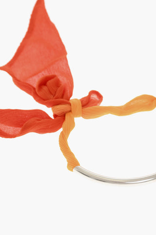 Silver-tone PALOMA Choker with Silk Bow