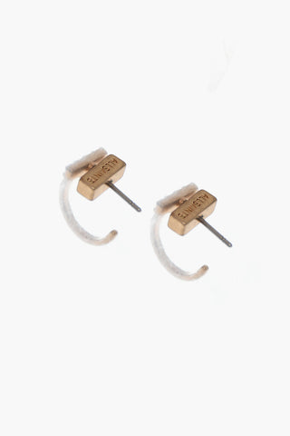Orecchini C Hoop con Abbellimento in Strass