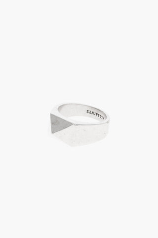 Silver IMAI Geometrical Ring with Signet