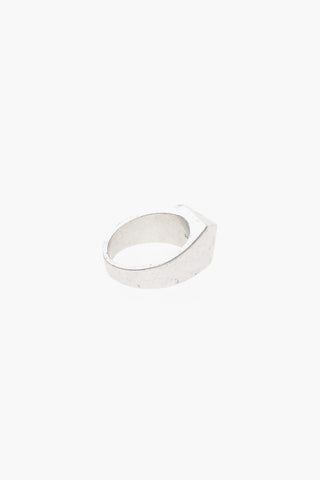 Silver IMAI Geometrical Ring with Signet