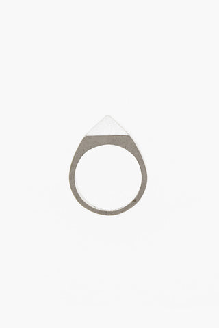 Silver IMAI Geometrical Ring with Signet