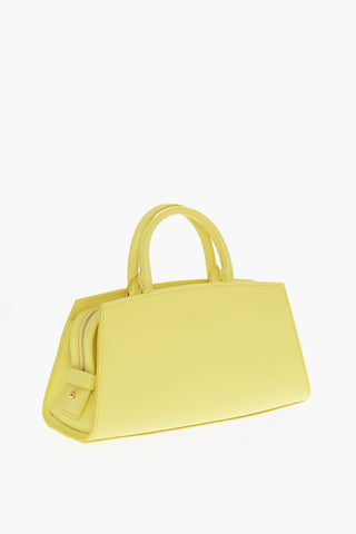 Leather MODE MENA Crossbody Bag with Golden-Effect Applied Log