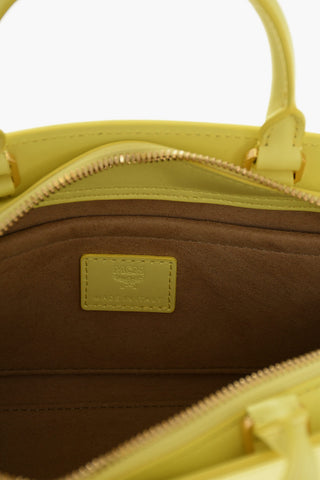 Leather MODE MENA Crossbody Bag with Golden-Effect Applied Log